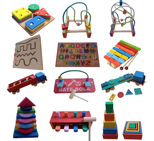 Brinquedo Educativo Pedagógico Em Madeira - Escolha O Seu: