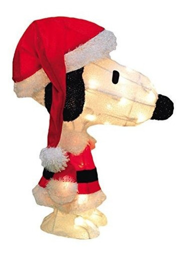 Productworks Santa Snoopy - Decoración De Patio De Navidad D