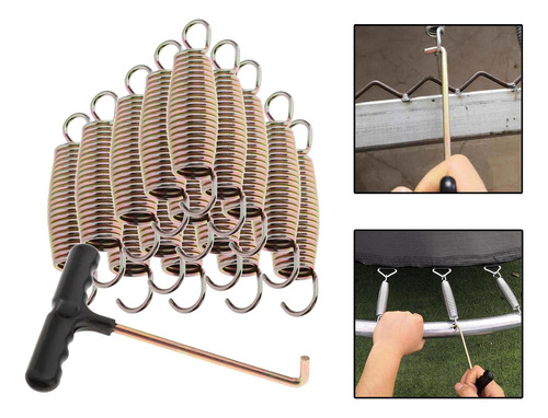 Resortes De Trampolín Con Herramienta De Primavera De 9 Cm.