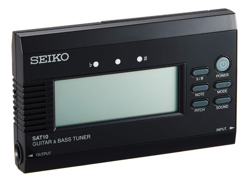 Sintonizador De Guitarra/baixo Seiko Sat10be Com Função De A