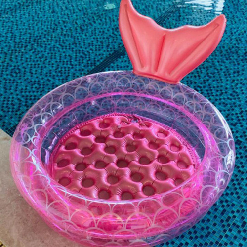 Bañera De Juego De Sirena Rosa Piscina Inflable Los 90cm