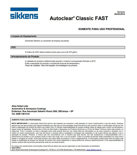 Sikkens Hardener Classic Fast 0,3l