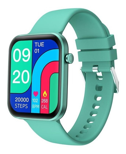 Reloj Inteligente Smartwatch Colmi P15 Deport Cardio Presion Color de la caja Verde Color de la correa Verde