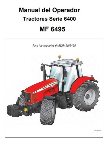 Manual Operador Tractores Massey Ferguson Mf Serie 6495