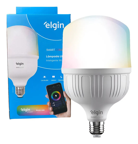 Lâmpada Led Rgb Bulbo 30w Inteligente Smart Wi-fi Elgin