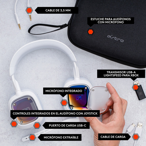 Audífonos Inalámbricos Para Xbox Blanco Logitech G Astro A30