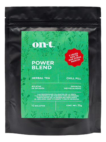 Power Blend Chill Pill 10 Sachets 100% Natural Biodegradable