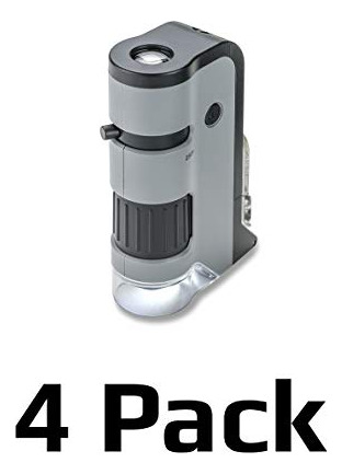 Microscopio De Bolsillo Con Luz Led Carson Microflip 100x-25