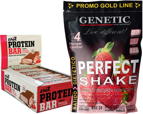 Batido Perfect Shake 20 Servs + Barras Proteicas Ena + Dieta