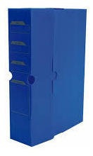 Caja Neox Archivo Lomo De 8.5 Cm Plastico Color Azul - Mosca