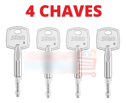 Trava Tetra Stam Fechadura Auxiliar 1004 Roseta Redonda Inox Cor Cromado