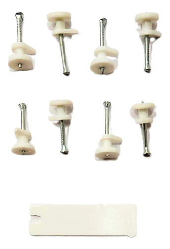 Clavos De Acero Con Soporte Plástico Clava Fácil Cuadros X 8 Diámetro Nominal 1 Mm Largo 2 Cm