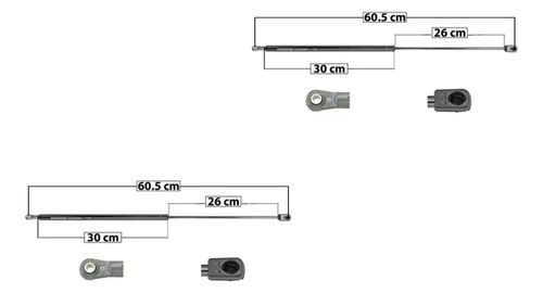 Par Amortiguadores Vidrio Tras Chevrolet Blazer 1995 - 2004