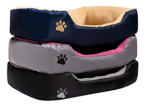 Cama Para Perro Grande Lux Lavable Resistente Cómoda Suave Grande Black