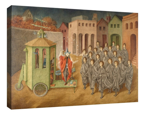 Cuadro Decorativo Canvas Coleccion Remedios Varo 60x45 Color El Mago Armazón Natural