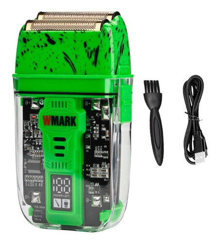 Maquina De Cabelo Shaver Wmark Ng 995 Finalizacao Verde