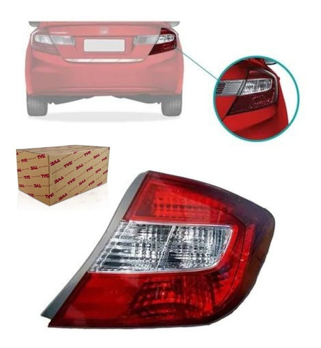 Lanterna Traseira Direita Externa Honda Civic 2012 2013 2014