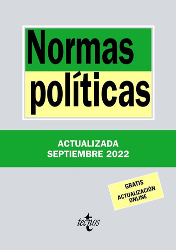 Normas Politicas, De Aa.vv. Editorial Tecnos, Tapa Blanda En Español