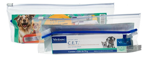 Kit Saúde Oral Virbac - C.e.t Pasta Com Necessaire E Escova