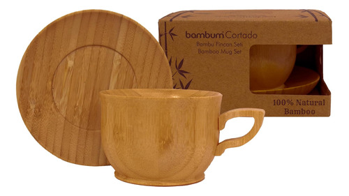 Juego De Tazas De Bambú, Taza Y Plato Para Bebidas De Café, 