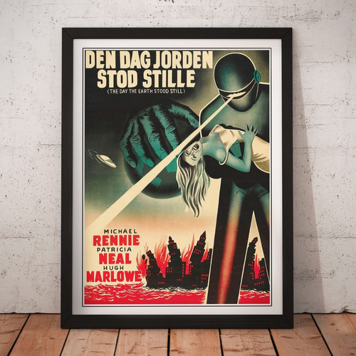 Cuadro Peliculas - Robot Retro - Poster Movie Pop Art