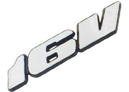 Emblema 16v - Escovado - Pequeno - Golf 1998 1999 2000