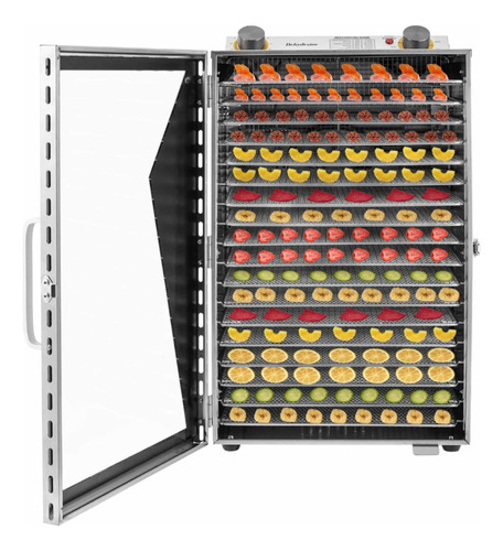 Deshidratador De Alimentos 18 Bandejas Acero Inoxidable 650w