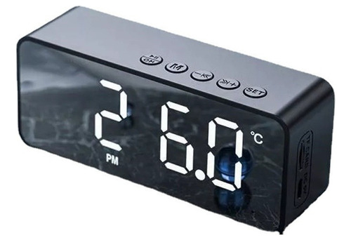 Reloj Despertador Digital Bocina Bluetooth Radio Fm