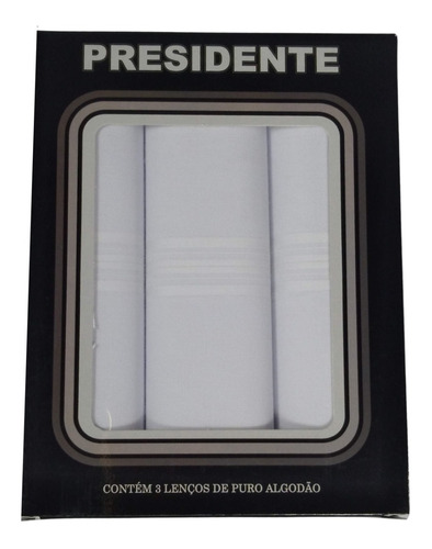 Lenço Presidente 41 Cm X 41cm Pronto Entrega Com Nota Fiscal