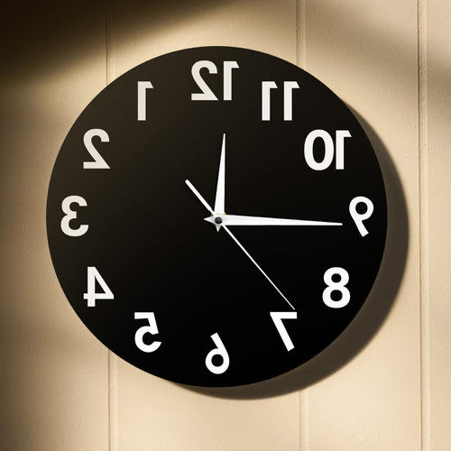 Reloj De Pared M Reverse Clock 5005 Para Sala De Estar, Deco