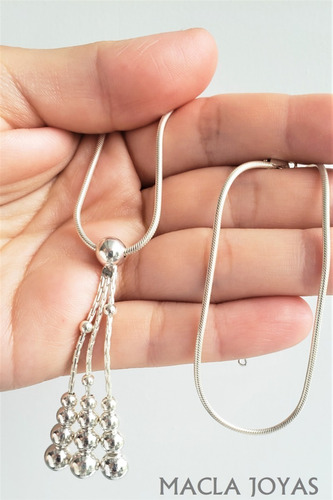 Imagen 1 de 7 de Collar En Plata Italiana 925 Modelo Lazo