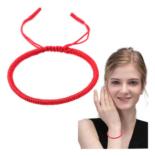 Pulsera Roja Joyería Tibetana Mujer Hecha A Mano Hombre Dama