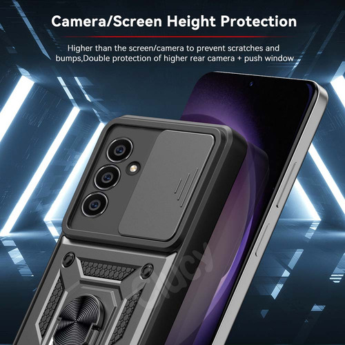 Funda Blindada A Prueba De Golpes Para Samsung A06 A16 A26 A36 A56 A05 A05s A15 A25 A35 A55 5g 4g Funda De Teléfono Con Soporte Para Coche