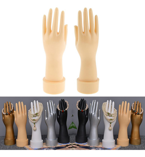 Pacote De 2 Mãos Modelo Manequim Com Base Estável Para