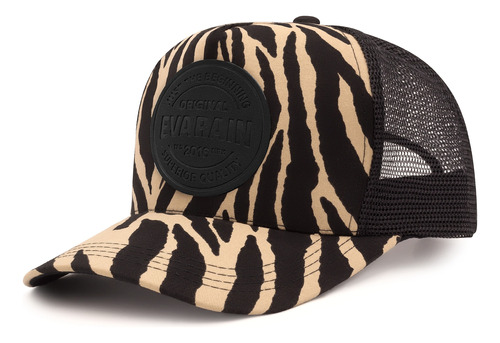 Gorra Gabardina Trucker Animal Print Jaguar Brown Eva Rain®