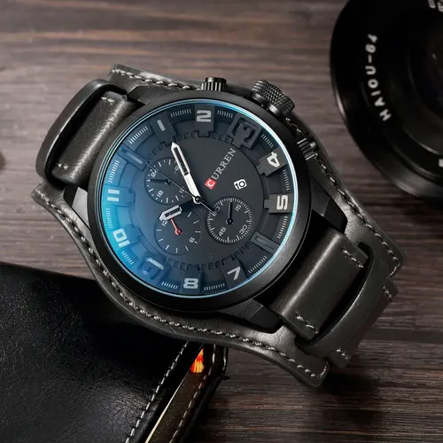 Reloj Curren 8225 Cronografo Negro Combinación Perfecta De Estilo Deportivo Tecnologia Avanzada Y Precision Excepcional Otec