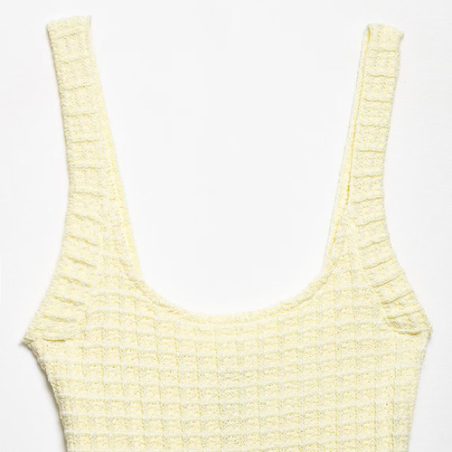 Moda Sin Espalda Con Botones Amarillos Con Willshela Women
