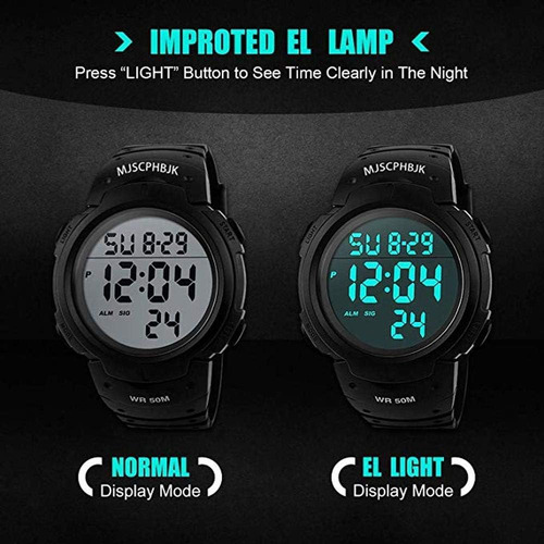 Reloj Deportivo Digital Con Pantalla Led Resistente Al Agua