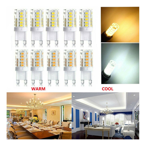 Lámpara Led G9, Bombilla Halógena, Luz Blanca Cálida Fría, S