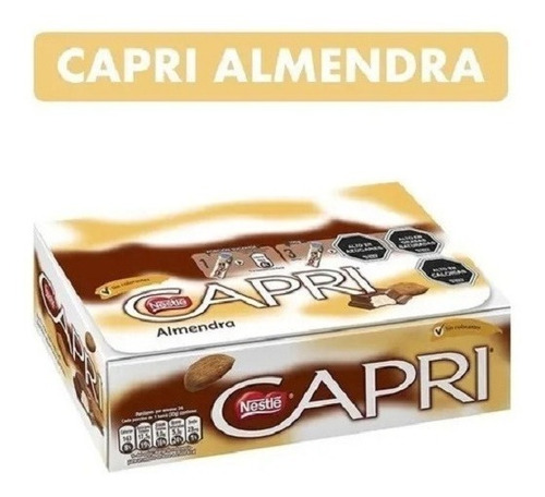Chocolate Capri Sabor Almendra De 24 Unidades