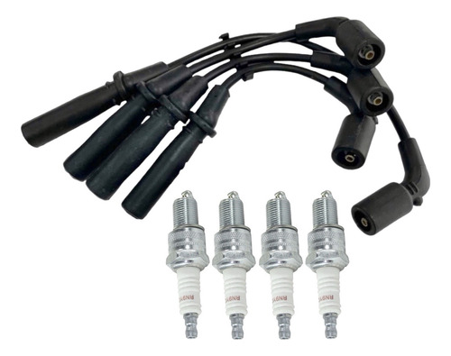 Kit Cables Bujías + Bujías Para Chevrolet Spark 1.0 Lt 04/16