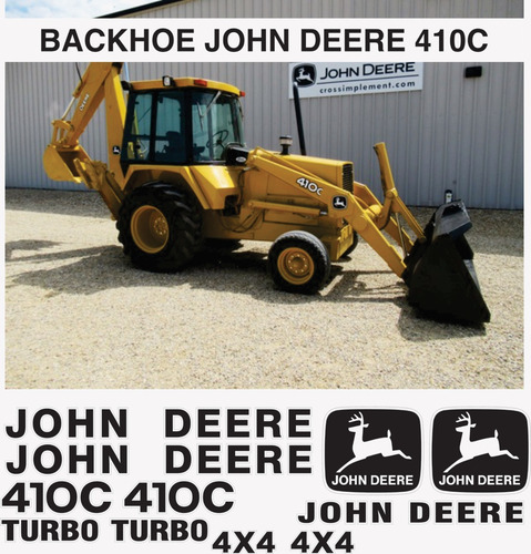 Kit Calcomanías Retro Excavadora John Deere 410c