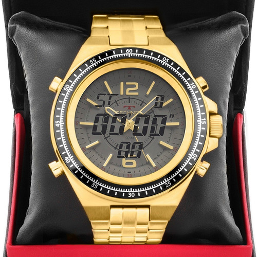 Relógio Masculino Technos Dourado Ts Carbon 2035msd/4b