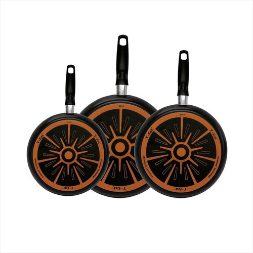 Set 3 Sartenes Vital T-fal 20/24/26cm+plancha Fv1953
