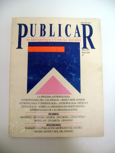 Revista Publicar En Antropologia Cs Sociales Nro 1 A92 Boedo
