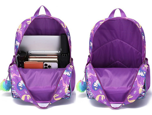 Mochila De Sirena Para Niñas Con Lonchera Lapicera
