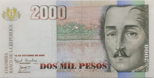 Billete 2000 Pesos 12 Oct 2000 Unc