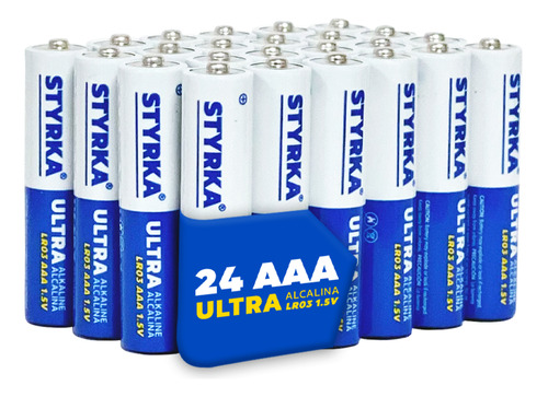 Pilas Baterías Alcalinas Aaa Paquete De 24 Piezas - Styrka