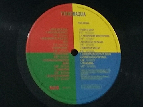 Titãs -lp Titanomaquia -1993-com Encarte - Raríssimo Vinil! (Usado)