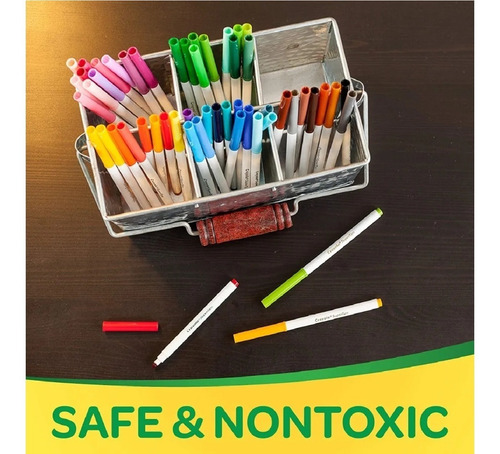 Crayola Supertips Plumones 100 Colores Lavables